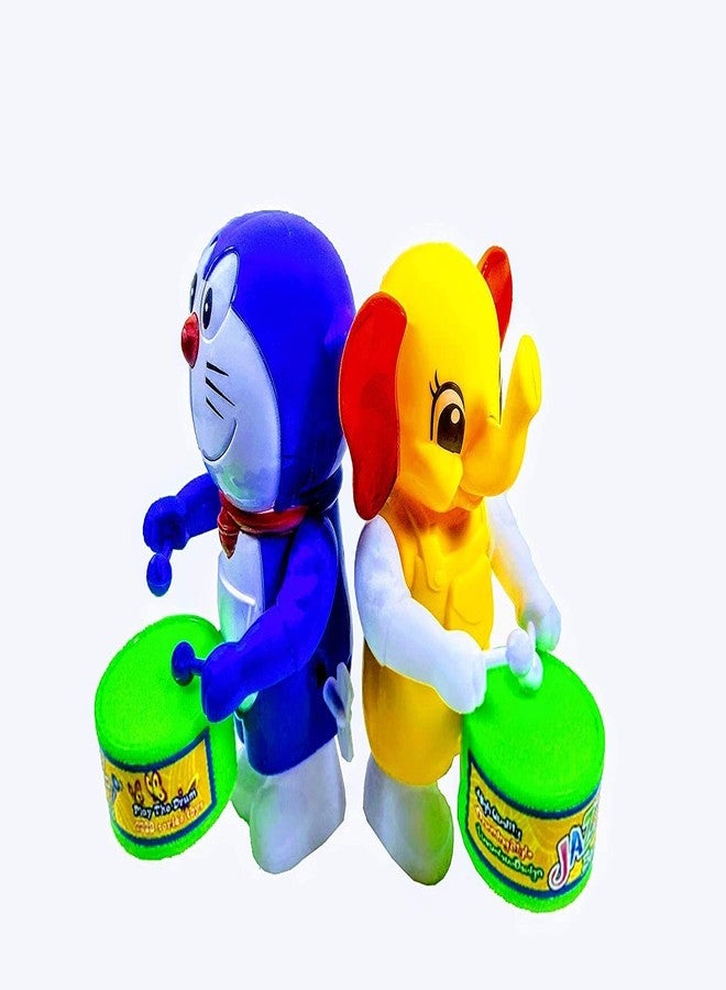 SHANVI e-mart New Elephant Drummer Toy & Dancing Action with Drumming for Kids- Multi Color - Image 2